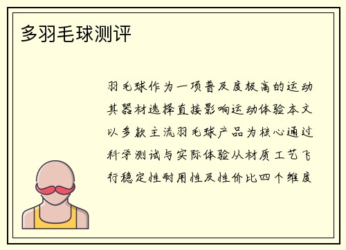 多羽毛球测评